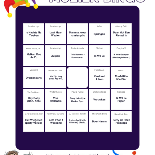 Muziekbingo Carnaval