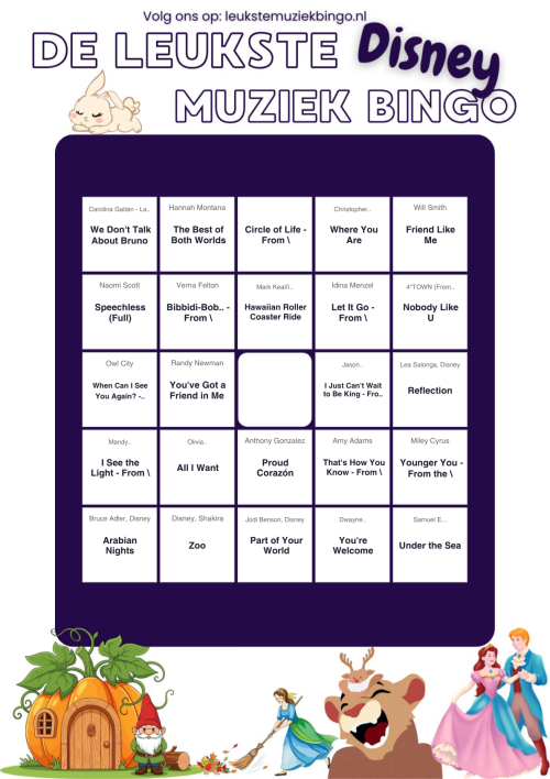 Muziekbingo Disney