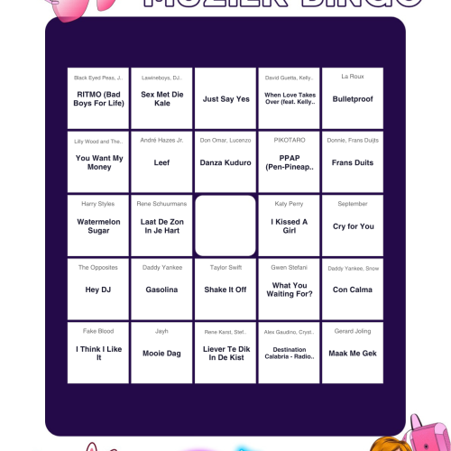 Muziekbingo Guilty Pleasure