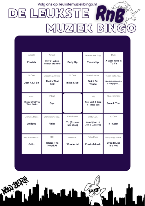 Muziekbingo Hiphop