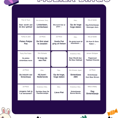 Muziekbingo Sinterklaas
