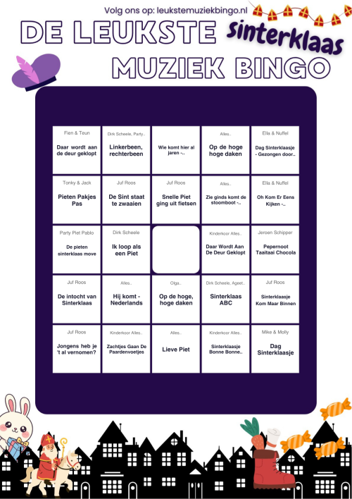 Muziekbingo Sinterklaas