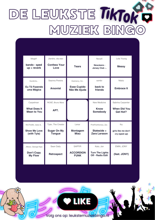 Muziekbingo TikTok