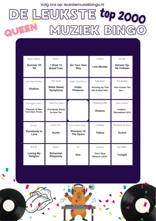 Muziekbingo Top2000