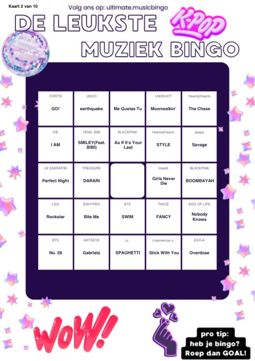 Muziekbingo K-Pop