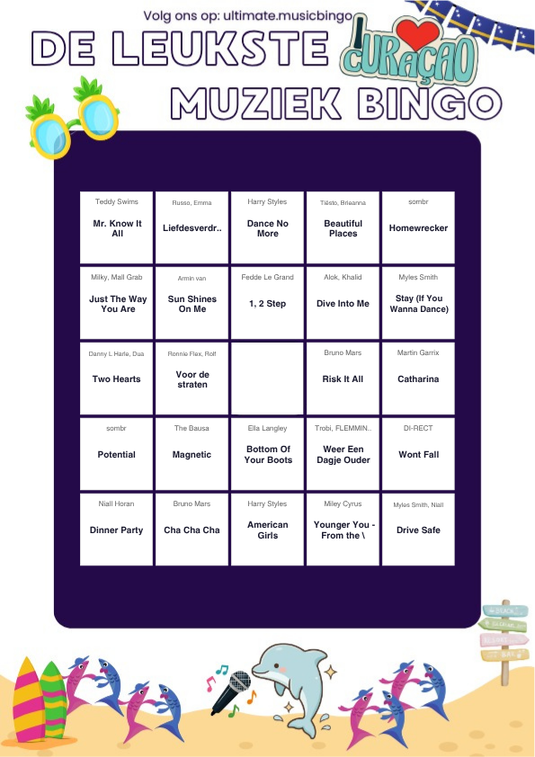 Muziekbingo Curaçao Top 40