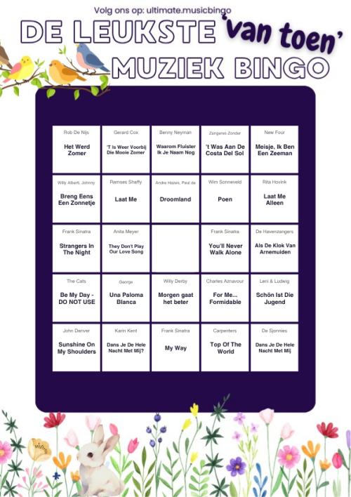 Muziekbingo Ouderen