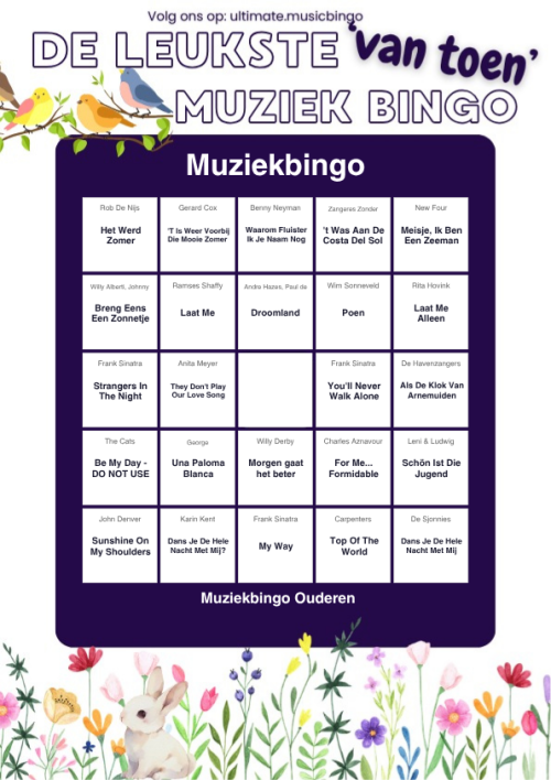 Muziekbingo Ouderen