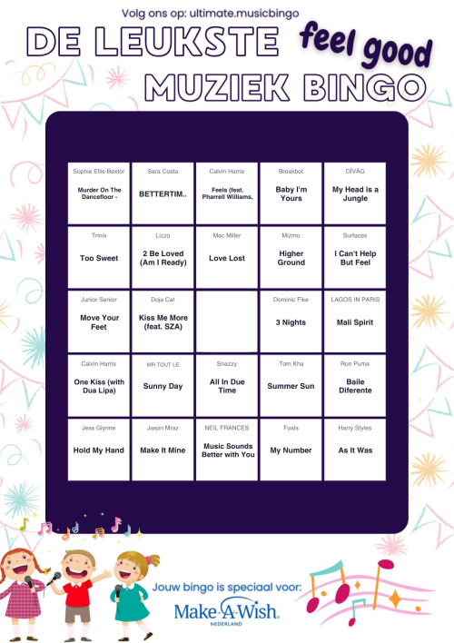 Muziekbingo Make A Wish